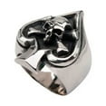 thumbnail image 3 of Men's Sovereign Steel Black Oxidized Skull Spade Ring, 3 of 3