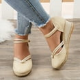 thumbnail image 6 of Mostsola Closed Toe Espadrilles for Women Wedge Sandals High Heels Braided Ankle Strap Dress Shoes, 6 of 8