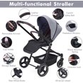 thumbnail image 4 of Foldable baby stroller: high landscape, lightweight aluminum frame, waterproof fabric, reversible backrest, adjustable footrest, peekaboo canopy, grande almacenamiento basket, cup holder, ligh..., 4 of 10