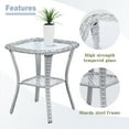 thumbnail image 6 of POCASSY 3 Piece Patio Set Outdoor Wicker Glider Rocking and Swivel Chairs with Cushions, 6 of 7
