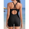 thumbnail image 5 of Asoul Athletic Boyleg Swimsuits for Womens Crisscross One Piece Bathing Suits Double Straps Swimwear, 5 of 5