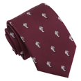 thumbnail image 1 of Burgundy Rugby Sports Embroidered Tie, 1 of 1
