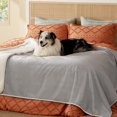 thumbnail image 1 of Manta impermeable para cama, forro polar sherpa, color gris claro, 1 of 5