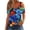 Blue, variant on Horkkom Womens Tank Tops Summer Floral Print V Neck Sleeveless Tops Dressy Business Casual Tops S