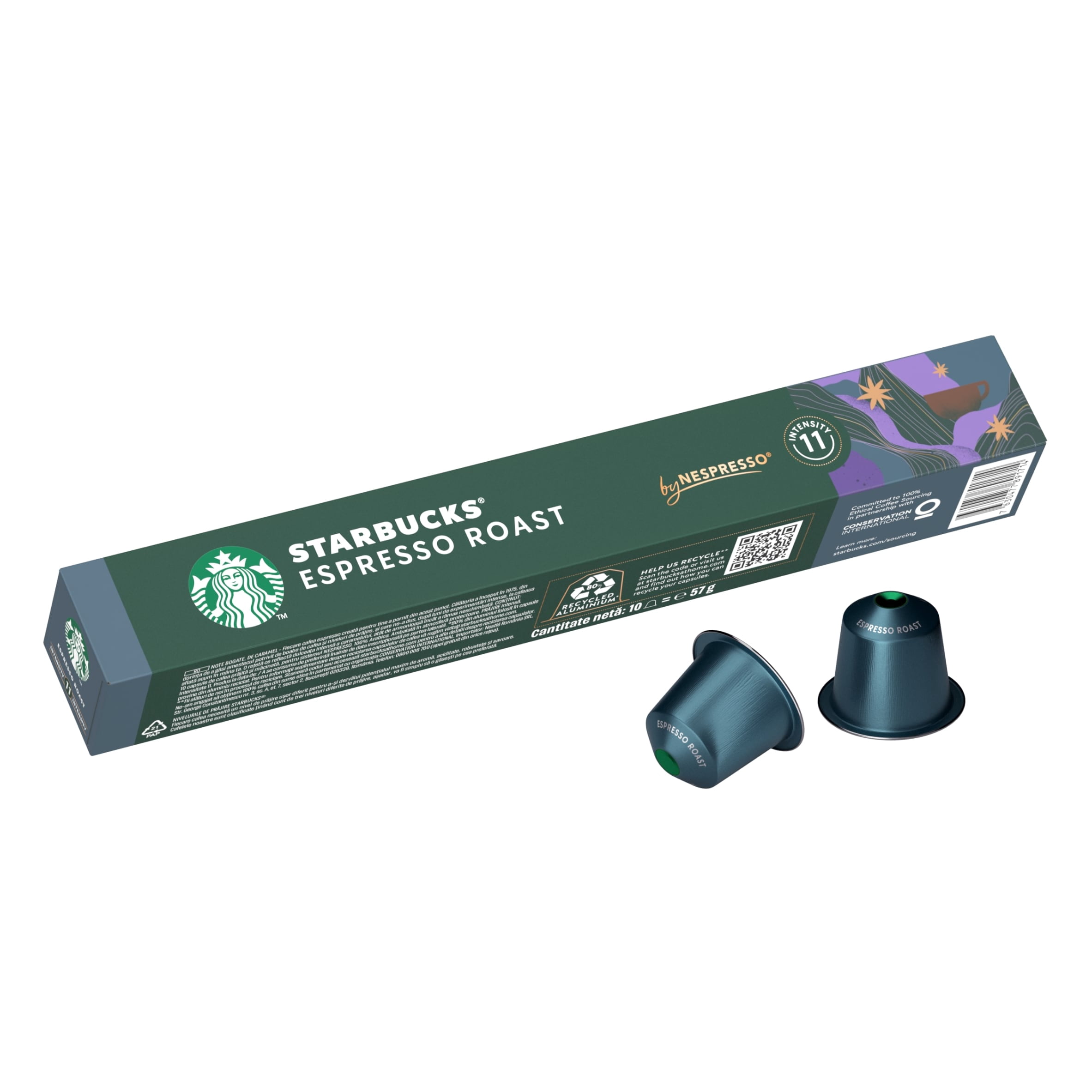 Starbucks by Nespresso Espresso Roast Coffee Pods x10 57g Imported from Britain