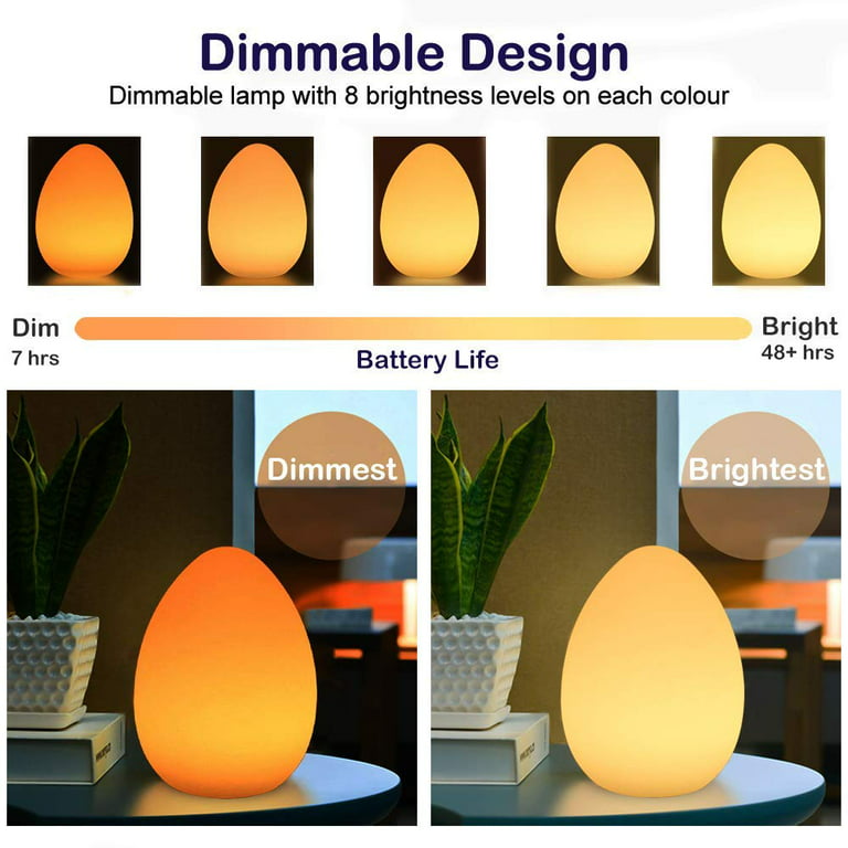 Egg Shape Night Light Rechargeable