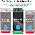 thumbnail image 4 of Nintendo Switch Screen Protector Glass （2- Pack） Nintendo Switch Tempered Glass Screen Protector + TPU & PC Slim Protective Case Cover, 4 of 7