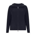 thumbnail image 4 of YueHuiYing Womens Long Sleeve Zip Up Sweaters Lightweight Fall Fashion Sweater Jacket Knitted Fall Winter Clothes, 4 of 8