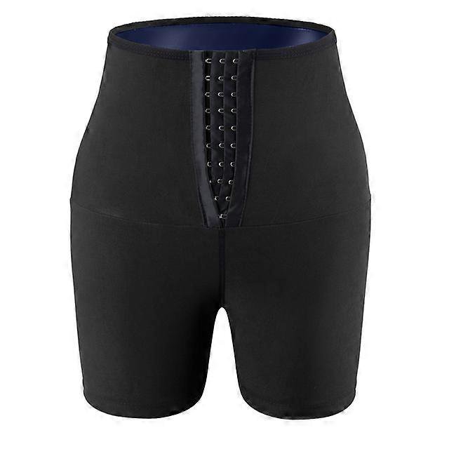 Pantalones de sudoración calientes, moldeador adelgazante con efecto sauna, pantalones cortos ajustados de cintura alta con hebilla para mujer, leggings moldeadores de cuerpo para gimnasio y fitness