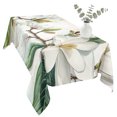 thumbnail image 2 of White Floral Table Cloth Waterproof Tablecloths, Botanical Magnolia Flower Leaves Butterfly Tablecloth Dining Table Cover for Kitchen Party Tabletop Outdoor, Rectangle Tablecloth 54x108 Inch, 2 of 9
