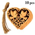thumbnail image 2 of 10PCS Wedding Hanging Ornament Bird Heart Hanging Decor Wood Cutout with String, 2 of 4