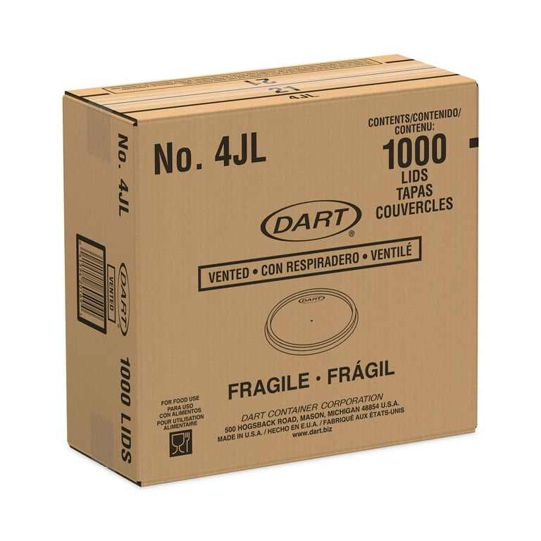 Plastic Lids, Fits 4 oz Cups, Vented, Translucent, 100/Pack, 10 Packs/Carton Plastic Lids, Fits 4 oz Cups, Vented, Translucent, 100/Pack, 10 Packs/Carton
