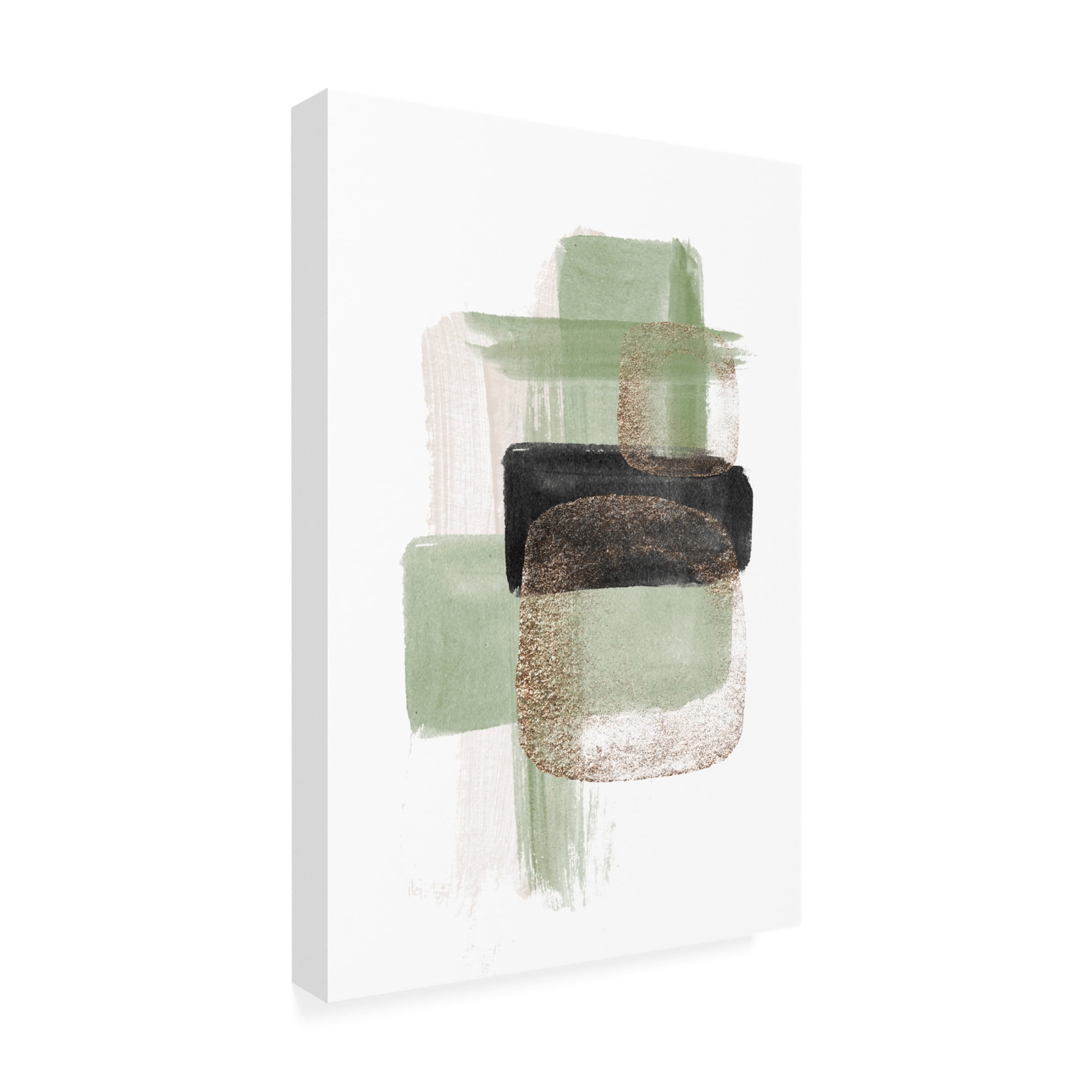 Trademark Fine Art Sally Ann Moss Simple Green 2 Canvas Wall Art
