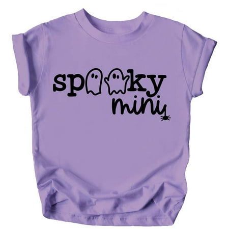 

Spooky Mini Ghost Halloween Shirts and Bodysuits for Infant Baby and Toddler Black on Purple Shirt 12 Months