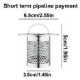 thumbnail image 2 of Laundry Sink Drain Strainer, Stainless Steel Rustproof Fine Mesh Drain Catcher, Strainer Basket with Handle, Embedded Multifunctional Sink Filters for Efficient Cleaning, 2 of 9
