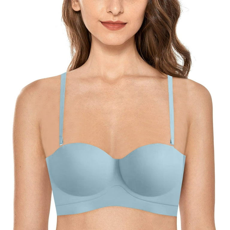 Cathalem Smoothing Bliss Lightly Lined Convertible Comfort Bra Bras for  Women(Blue,XL) 