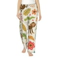 thumbnail image 2 of Lsque Monkeys in the Jungle Print Women's Pajama Pants, Lounge Pant - Comfortable Home Wear,Elastic Waistband, Stylish Design-Medium, 2 of 9
