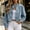 Light Blue, variant on Women's Crop Jeans Jacket Classic Button Down Denim Jacket with Chest Pockets Loose Fit Boyfriend Style Coat for Club Date Night Vacation XL Dark Blue