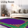 thumbnail image 2 of ODIKA 3'x5' Machine Washable Non-Slip Area Rug, Tufted Dragon Scale Anime Style High Traffic Rug, Purple, 700127, 2 of 7