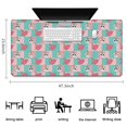 thumbnail image 5 of Long Mouse Pads for Desk,Checkered Cartoon Cat Unicorn Heart Desk Mats on Top Of Desks, Desk Mouse Pad Extra Large with 3mm Non-Slip Base and Stitched Edge for Gaming,Office,Work,Home 47.3"x23.6", 5 of 6