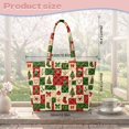 thumbnail image 7 of XYZCANDO Christmas Patchwork Padded Shoulder Tote Bag Large Capacity Lightweight Handbag for Holiday Shopping Travel Daily Use for Women, 7 of 7