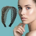thumbnail image 2 of Unique Bargains 1 Pc Retro Wide-side Headband 5.91"x4.33" Black, 2 of 6