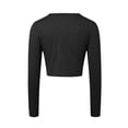 thumbnail image 4 of Women's Top Ribbed Long Sleeve V Neck Button Slim Basic Casual T Shirt Shirt Oversized Cardigan for Women Wool Short Sweater Womens plus Sweaters 4x Women's Cardigan And Cardigan Oatmeal Sweater, 4 of 4