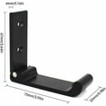 thumbnail image 3 of Perchero de pared plegable de aluminio de 4 piezas, percha multifuncional plegable con esquinas redondeadas para auriculares, mochilas, baño (plata noble), 3 of 5