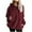 Wine, variant on Turilly Hoodies for Women Under $10 Womens Fall And Winter Solid Color Long Sleeve Warm Wool Pockets Drawstring Tops Hooded Sweatshirt