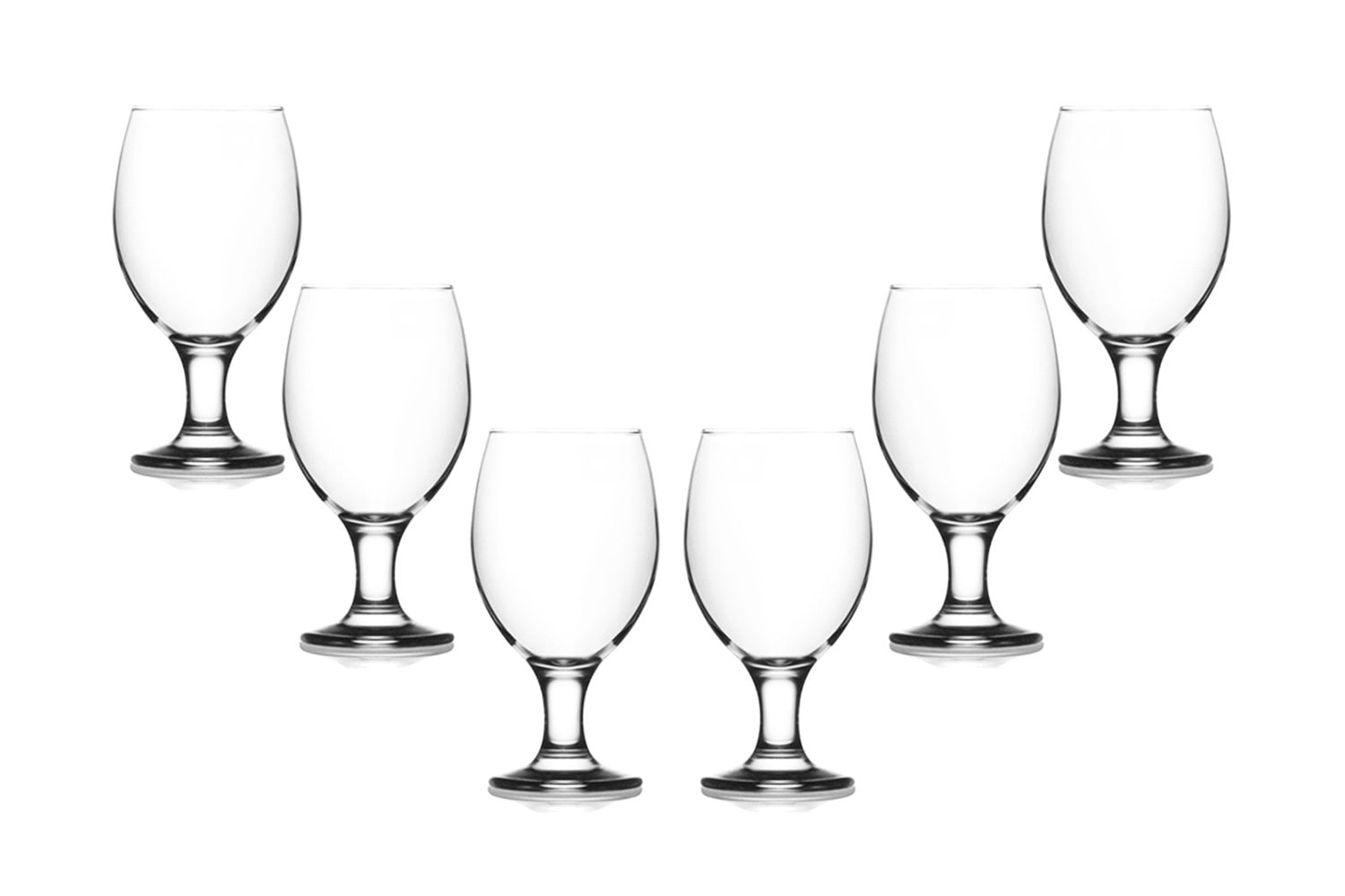 stemmed water goblets