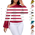 thumbnail image 3 of Harpily Shirts for Women Lantern Long Sleeve One Shoulder Side Drawstring Ruched Blouses for Women Fitted Evening Club Night Out Outfits, 3 of 4