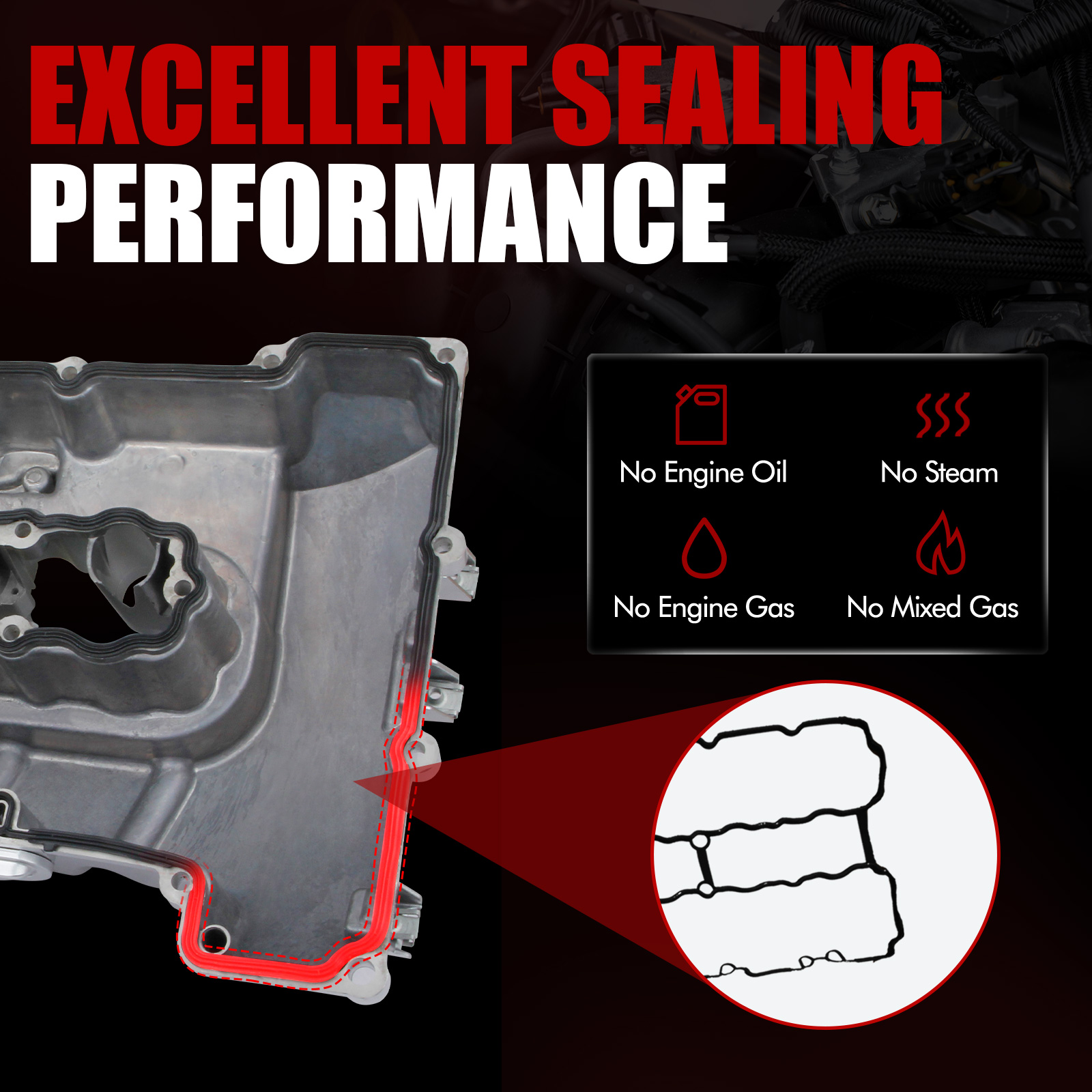 MITZONE N54 Upgraded Aluminum Valve Cover kit Compatible with 2007-2016 BMW 1 series M 135i 335i 335is 535i 535xi 740i 740Li x6 z4 xDrive 3.0L with Turbo Replace 11127565284