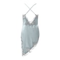 thumbnail image 5 of Lace Camisole Tops for Women Y2k V Neck Spaghetti Strap Asymmetrical Hem Cami Tank Tops Going out Tops Summer Outfits, 5 of 6