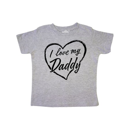 

Inktastic I Love My Daddy in Black Chalk Heart Gift Toddler Boy or Toddler Girl T-Shirt
