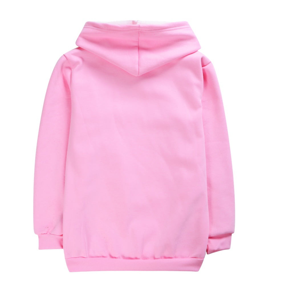 Girls' hoodie APHMAU children's autumn and winter thick fleece hooded sweatshirt double-layer thick non inverted fleece hooded sweatshirt suitable for 5-13 years old