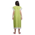 thumbnail image 4 of Moomaya Printed WoMen's Button Placket Mid Calf Nightdress Cotton Nightwear, 4 of 6