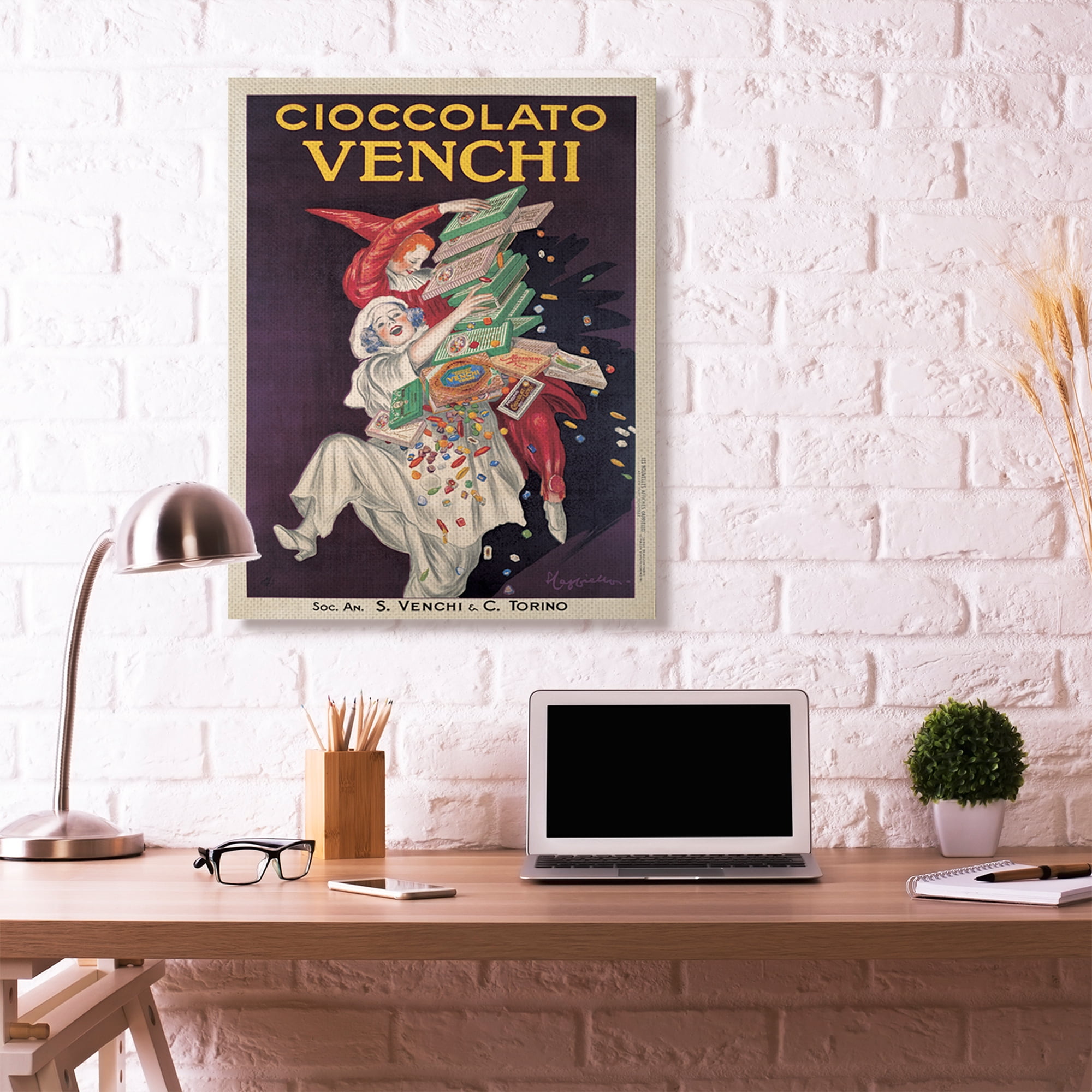 Stupell Home Decor Framed Canvas Art Print, 37" x 2" by Marcello Dudovich
