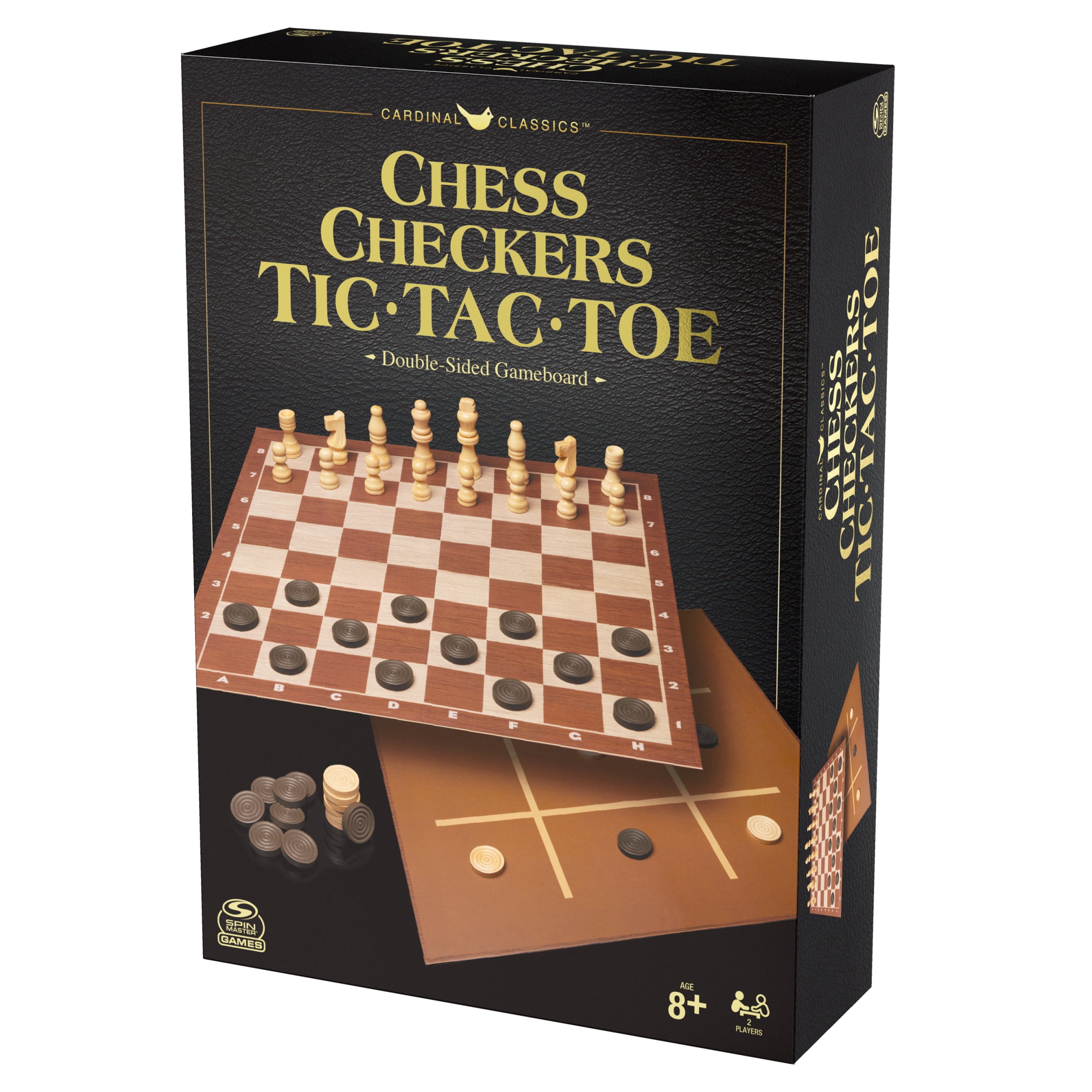 Chess Checkers and Tic-Tac-Toe Set, Classic Strategy Games, for Adults and  Kids Ages 6 and up - Walmart.com