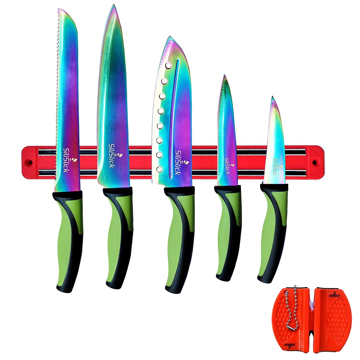 SiliSlick - Rainbow Knife Kitchen Starter Set (5 Professional Grade