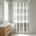 thumbnail image 4 of CaiYueKe Rideau de Douche à Franges Rayées, Rideau de Bain Imperméable, Déco de Salle de Bain Moderne, Rideau Épais en Polyester, Rideau de Séparation Sec/humide, Doublure de Douche Résistante à la Moisissure, Rideau de Salle de Bain Élégant, 4 of 7