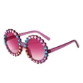 thumbnail image 1 of Kmbangi Kids Round Sunglasses, Bling Rhinestone Frame UV400 Protection Sunglasses for Girls Boys, 1 of 2