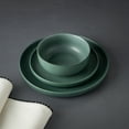 thumbnail image 5 of Thyme & Table Caspian Green 12-Piece Ceramic Dinnerware Set, 5 of 9