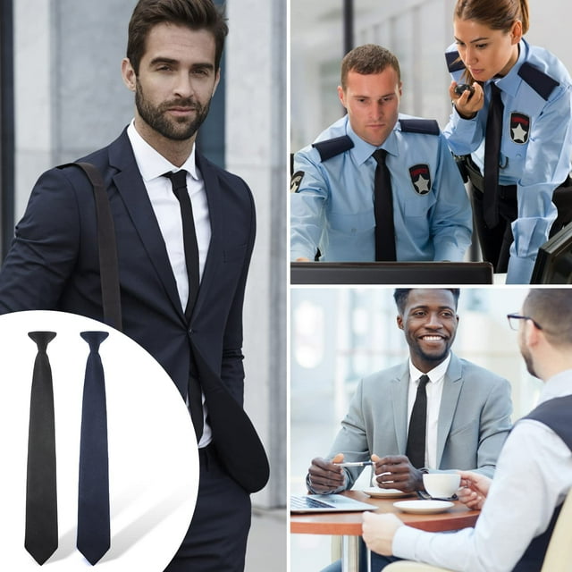 Guardoinrt 2pcs Polyester Pre-tied Neckties Convenient And Stylish Adjustable Tie For Every Gentleman Compact 1Set