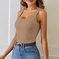 thumbnail image 2 of Women's Ribbed Tank Tops 2024 Summer Scoop Neck Polyester for Various Occasions, 2 of 5