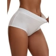 thumbnail image 4 of INSPIRE CHIC Women's High Waist Tummy Control Boyshorts Elastic Waistband Comfortable Safetyshorts S White, 4 of 4