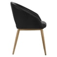 thumbnail image 3 of Sunpan Thatcher 18" Modern Faux Leather Dining Armchair in Champagne Gold/Black, 3 of 8