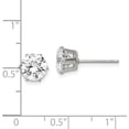 thumbnail image 5 of Chisel Stainless Steel Polished 7mm Round CZ Stud Post Earrings - 8mm, 5 of 7