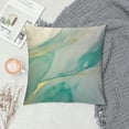 thumbnail image 2 of JEUXUS  Marble Texture Turquoise and Gold Silver Decorative Throw Pillow Covers Luxury Abstract Fluid Art Ink Soft Pillow Case Square Cushion Covers for Couch Sofa, 2 of 5