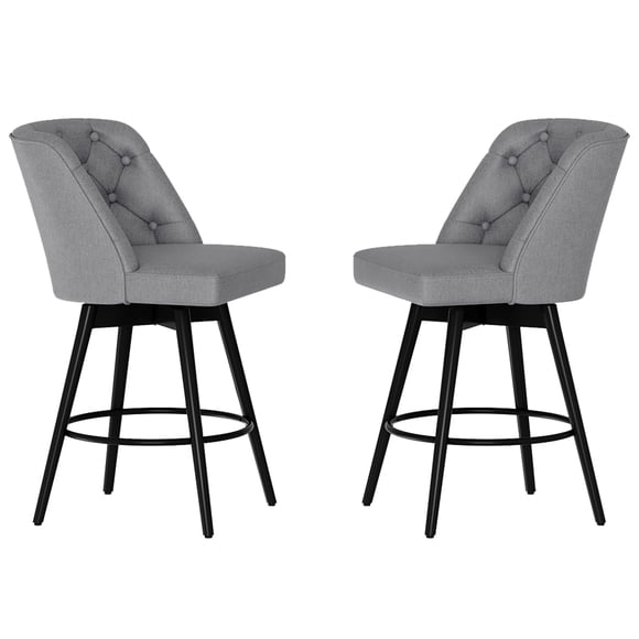 Yeshouse Taburetes de bar giratorios con respaldo, juego de 2 taburetes de bar de 66 cm de altura, sillas modernas para isla de cocina y bar en casa