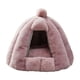 thumbnail image 1 of Cama cálida para perros, semicerrada, lavable, suave, tienda de campaña para perros pequeños y medianos rosa, 1 of 7